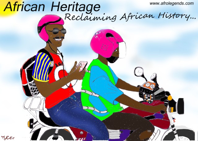 Happy Holidays 2014 (Illustration by Osee Tueam, for Dr. Y, Afrolegends.com)